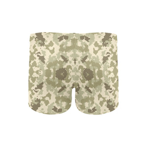 Light Green camouflage pattern Men's Swimming Trunks