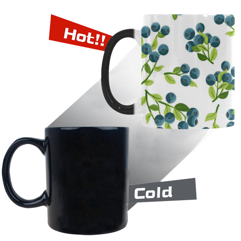 blueberry white background Morphing Mug Heat Changing Mug