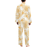 hand drawn orange fruit pattern Men's Long Pajama Set