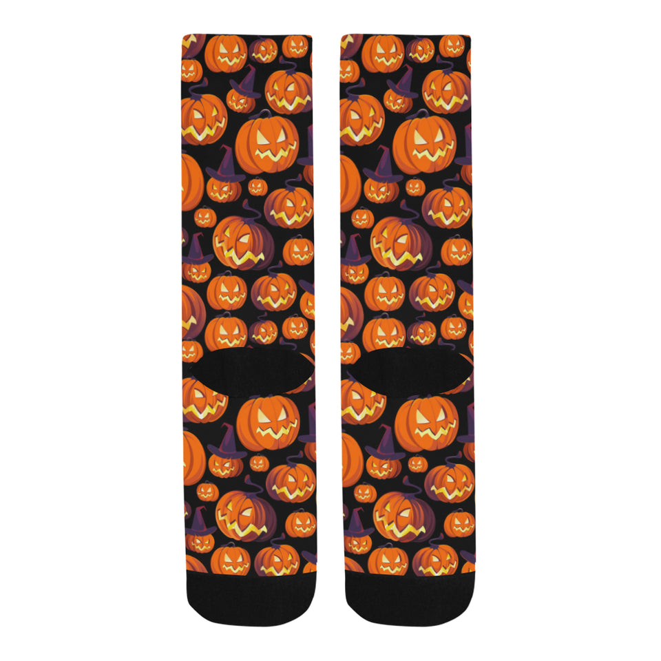 Halloween Pumpkin pattern Crew Socks