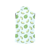 Durian pattern blue background Women's Padded Vest