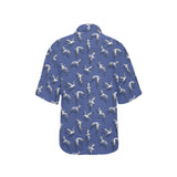 Seagull Pattern Print Design 03 Women's All Over Print Hawaiian Shirt