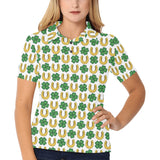 Horseshoes Pattern Print Design 04 Women's All Over Print Polo Shirt