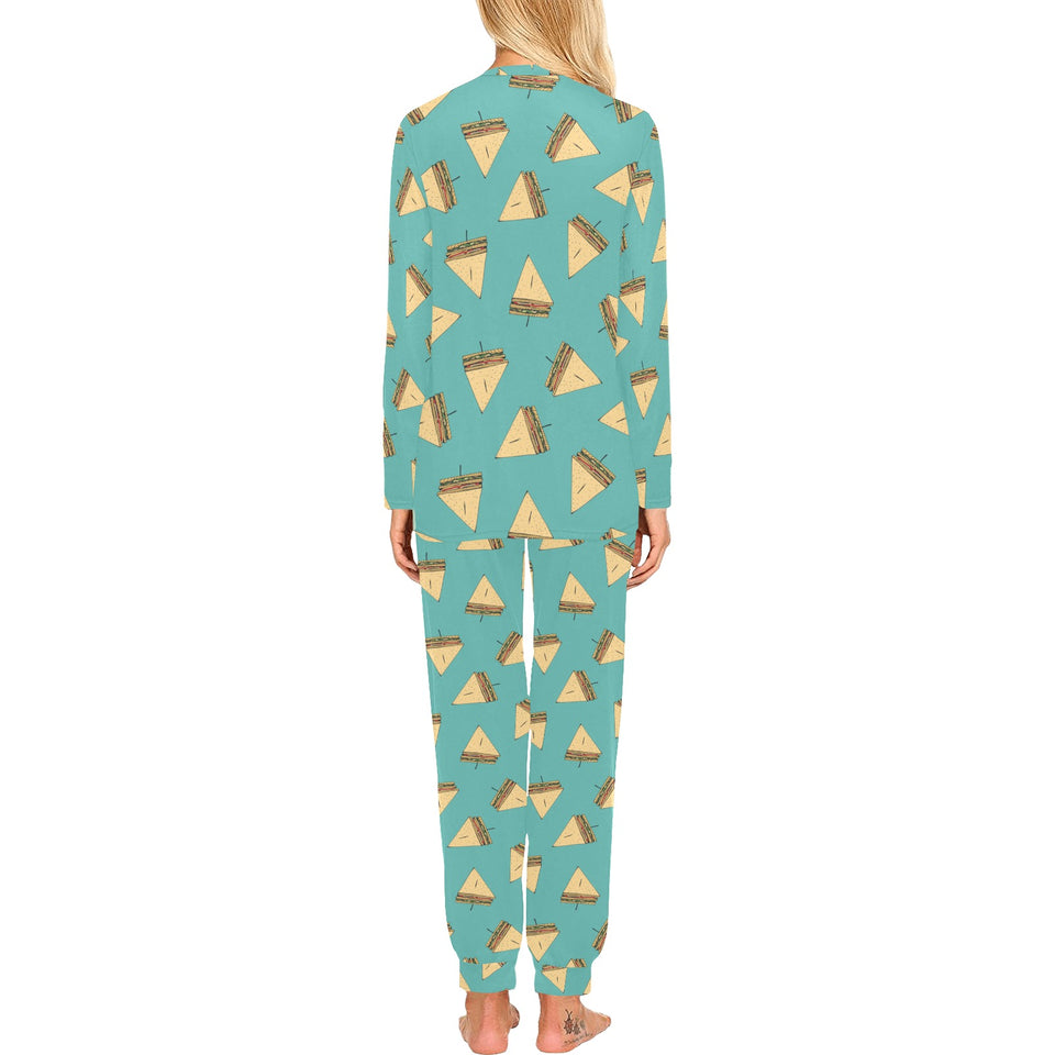 Sandwich Pattern Print Design 03 Women's All Over Print Pajama Set