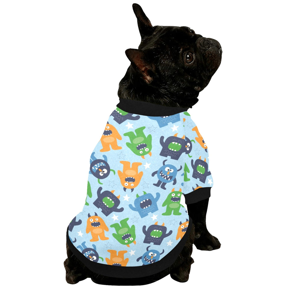 Alien Pattern Print Design 04 All Over Print Pet Dog Round Neck Fuzzy Shirt