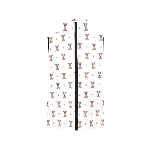 Greyhound Pattern Print Design 05 Men's Padded Vest