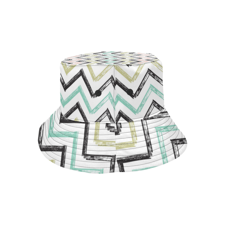 zigzag  chevron paint pattern Unisex Bucket Hat