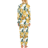 yellow tulips pattern Women's All Over Print Pajama Set