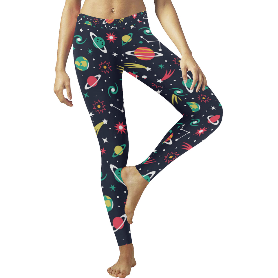 colorful space pattern planet star Women's Legging Fulfilled In US