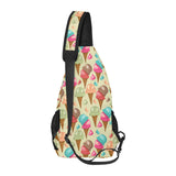 Colorful ice cream pattern All Over Print Chest Bag