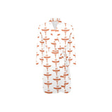 Sausage Pattern Print Design 05 Men's Long Sleeve Belted Night Robe