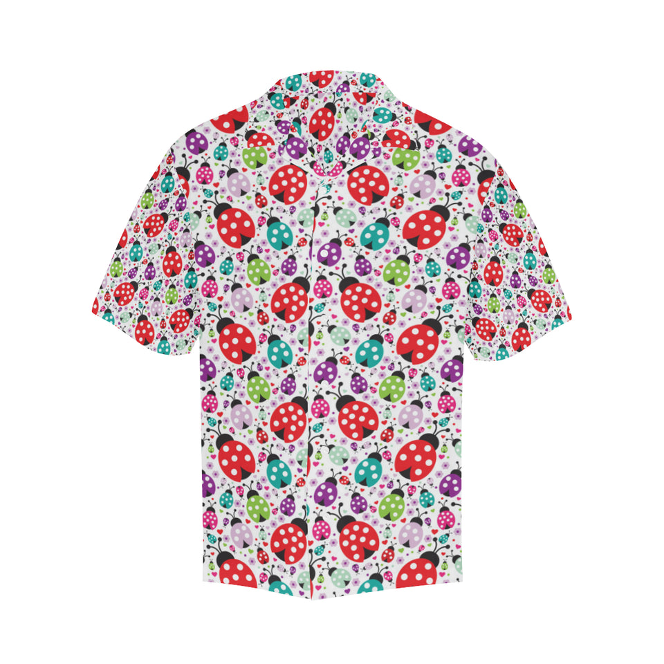 Ladybug Pattern Print Design 03 Men's All Over Print Hawaiian Shirt (Model T58)