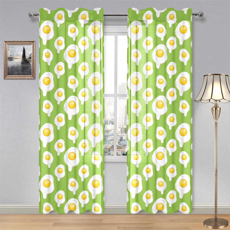 Fried Eggs Pattern Print Design 01 Gauze Curtain
