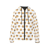 Pretzels Pattern Print Design 02 Women's Padded Hooded Jacket