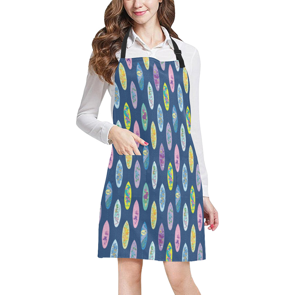 Surfboard Pattern Print Design 03 All Over Print Adjustable Apron