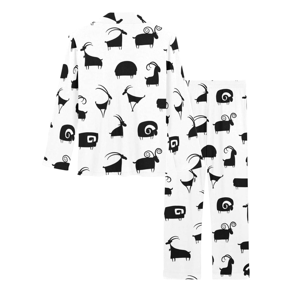 Goat ram pattern Women's Long Pajama Set