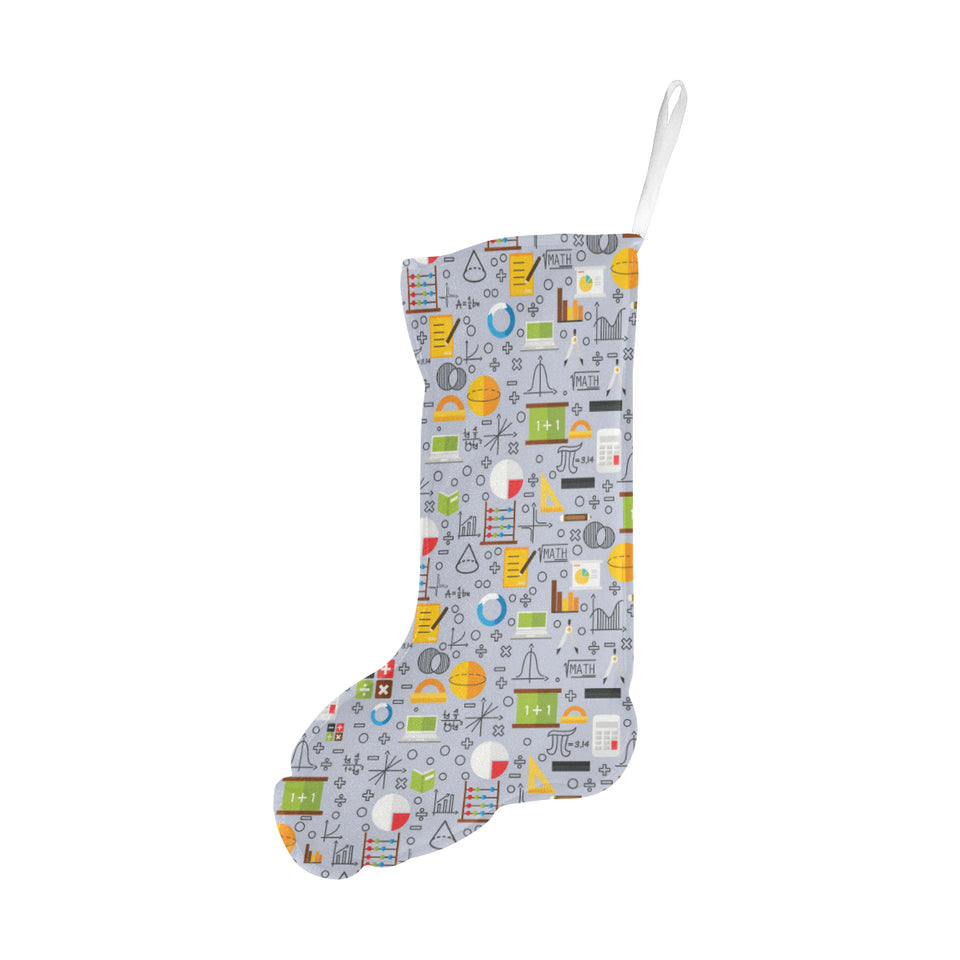 Math Pattern Print Design 04 Christmas Stocking