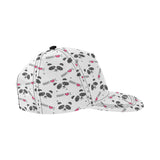 Hand Drawn faces of pandas pattern All Over Print Snapback Cap