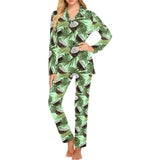 Coconut Pattern Print Design 02 Women's Long Pajama Set