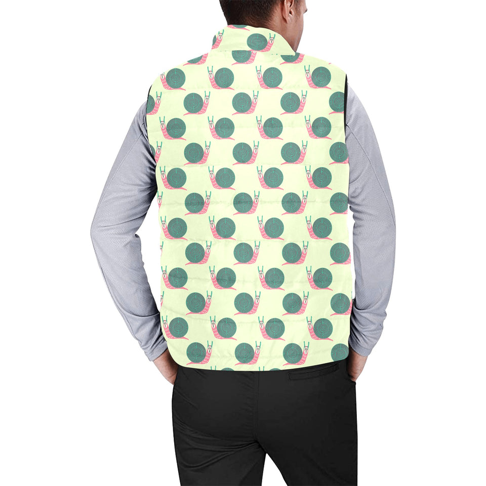 Snail Pattern Print Design 04 Men's Padded Vest