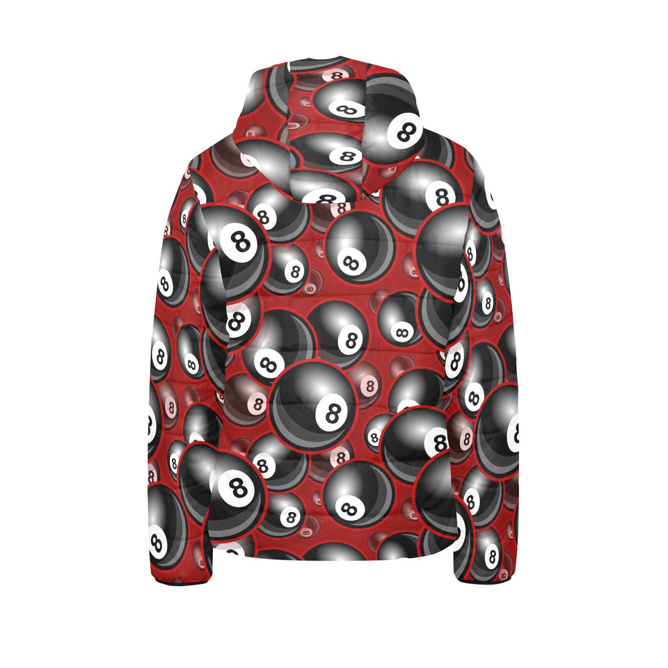 Billiard Ball Pattern Print Design 05 Kids' Boys' Girls' Padded Hooded Jacket