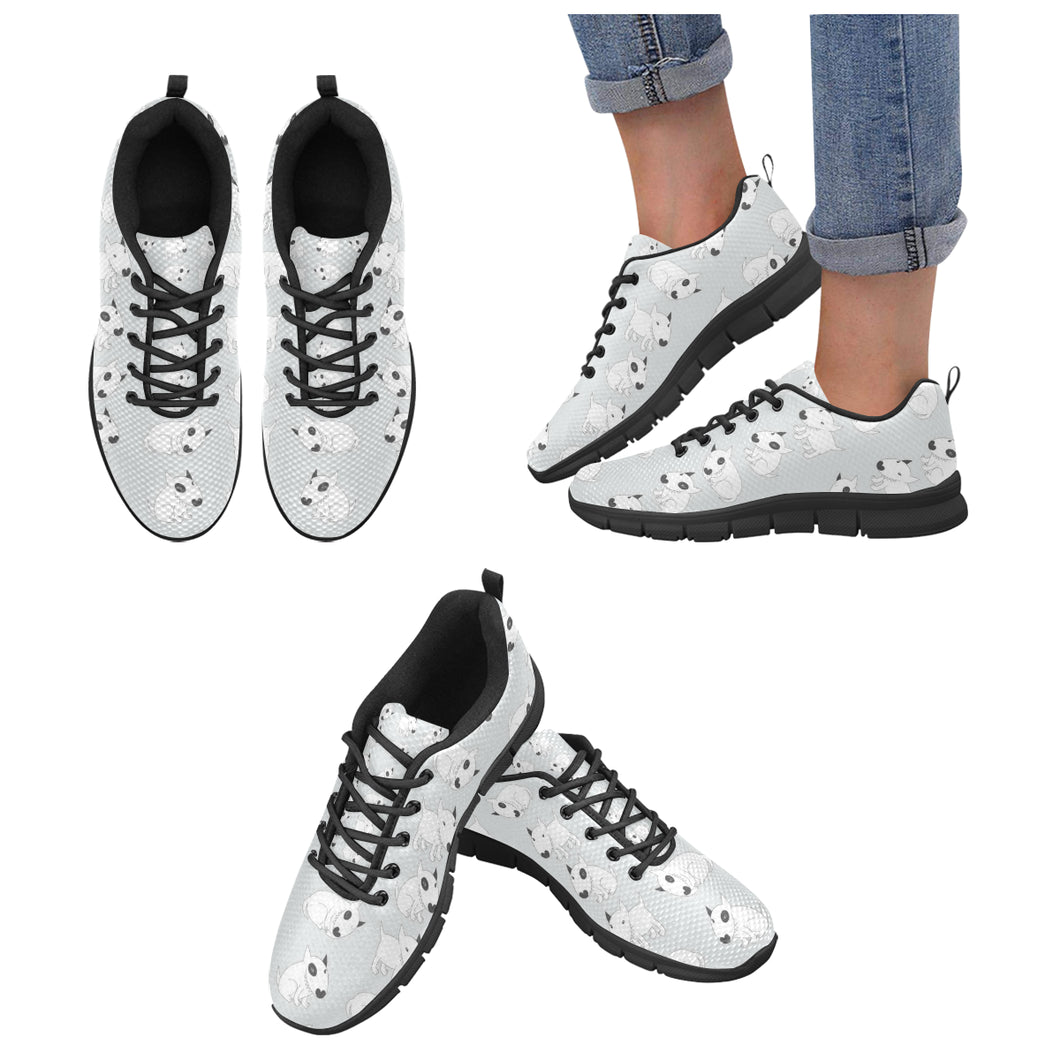 Bull Terrier Pattern Print Design 01 Women's Sneaker Shoes