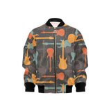 electric guitars pattern Kids' Boys' Girls' Bomber Jacket