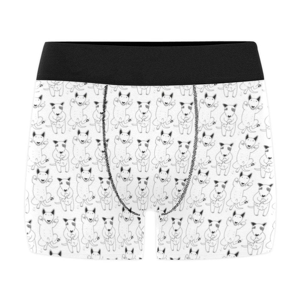 Bull Terrier Pattern Print Design 02 Men's All Over Print Boxer Briefs Men's Underwear