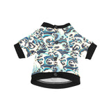 Japanese wave pattern All Over Print Pet Dog Round Neck Fuzzy Shirt