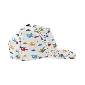 Colorful helicopter pattern All Over Print Snapback Cap