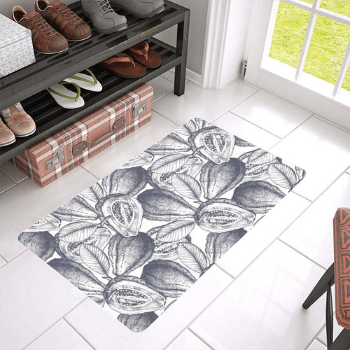 Guava tropical hand drawn pattern Doormat