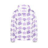 Hedgehog Pattern Print Design 05 Kids' Boys' Girls' Padded Hooded Jacket