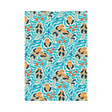 Cute sea otters fishe sea urchin pattern House Flag Garden Flag