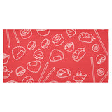 sushi pattern red background Tablecloth