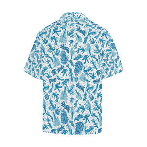 Coral Reef Pattern Print Design 01 Men's All Over Print Hawaiian Shirt (Model T58)