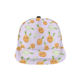 cute onions smiling faces purple background All Over Print Snapback Cap