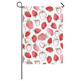 watercolor hand drawn beautiful strawberry pattern House Flag Garden Flag