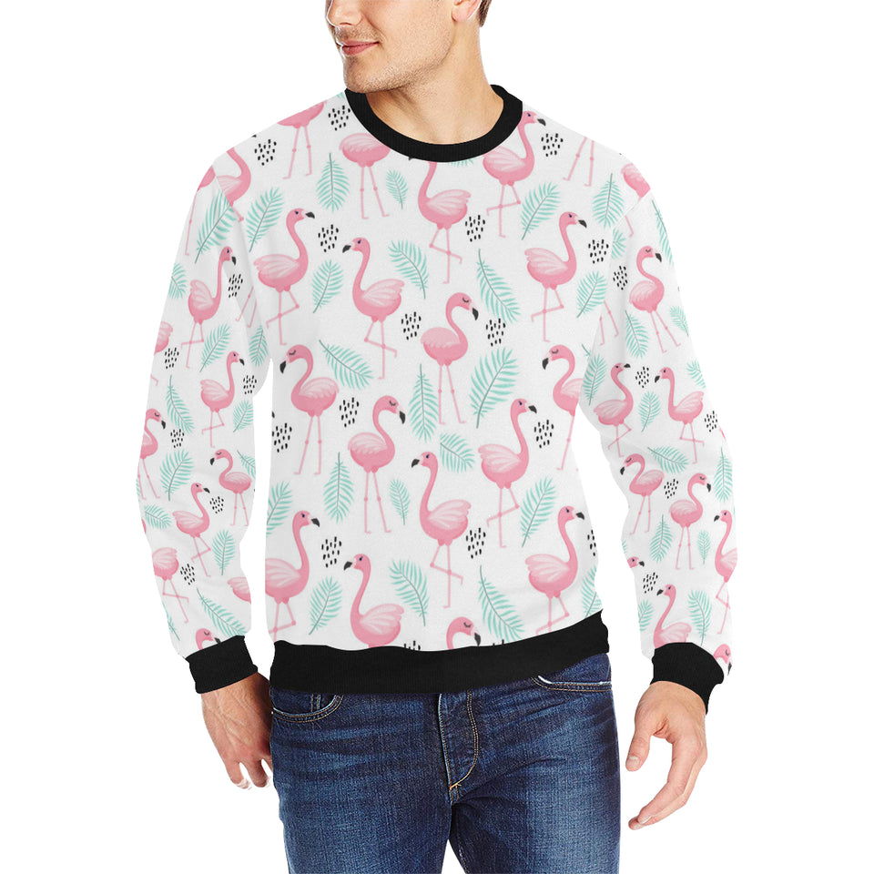 Cute flamingo pattern Men's Crew Neck Sweatshirt