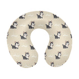 Cute Siberian Husky U-Shaped Travel Neck Pillow