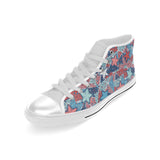 Hand drawn colorful starfish Men's High Top Canvas Shoes White