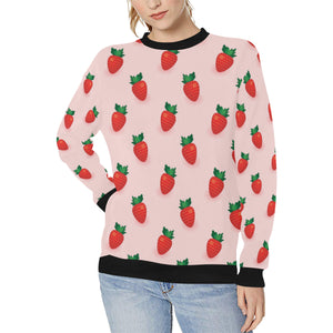 Strawberry beautiful pattern Women's Crew Neck Sweatshirt