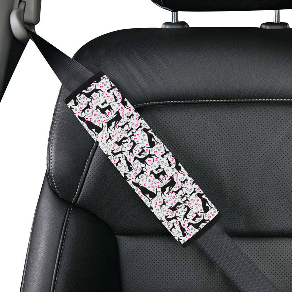 Greyhound Pattern Print Design 02 Car Seat Belt Cover