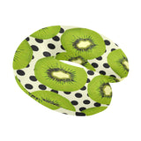 kiwi black dot background U-Shaped Travel Neck Pillow