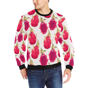dragon fruits design pattern Men's Crew Neck Sweatshirt
