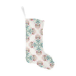 Square floral indian flower pattern Christmas Stocking