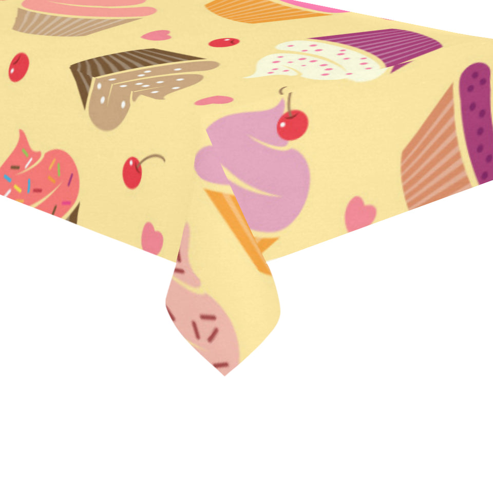 cake cupcake heart cherry pattern Tablecloth