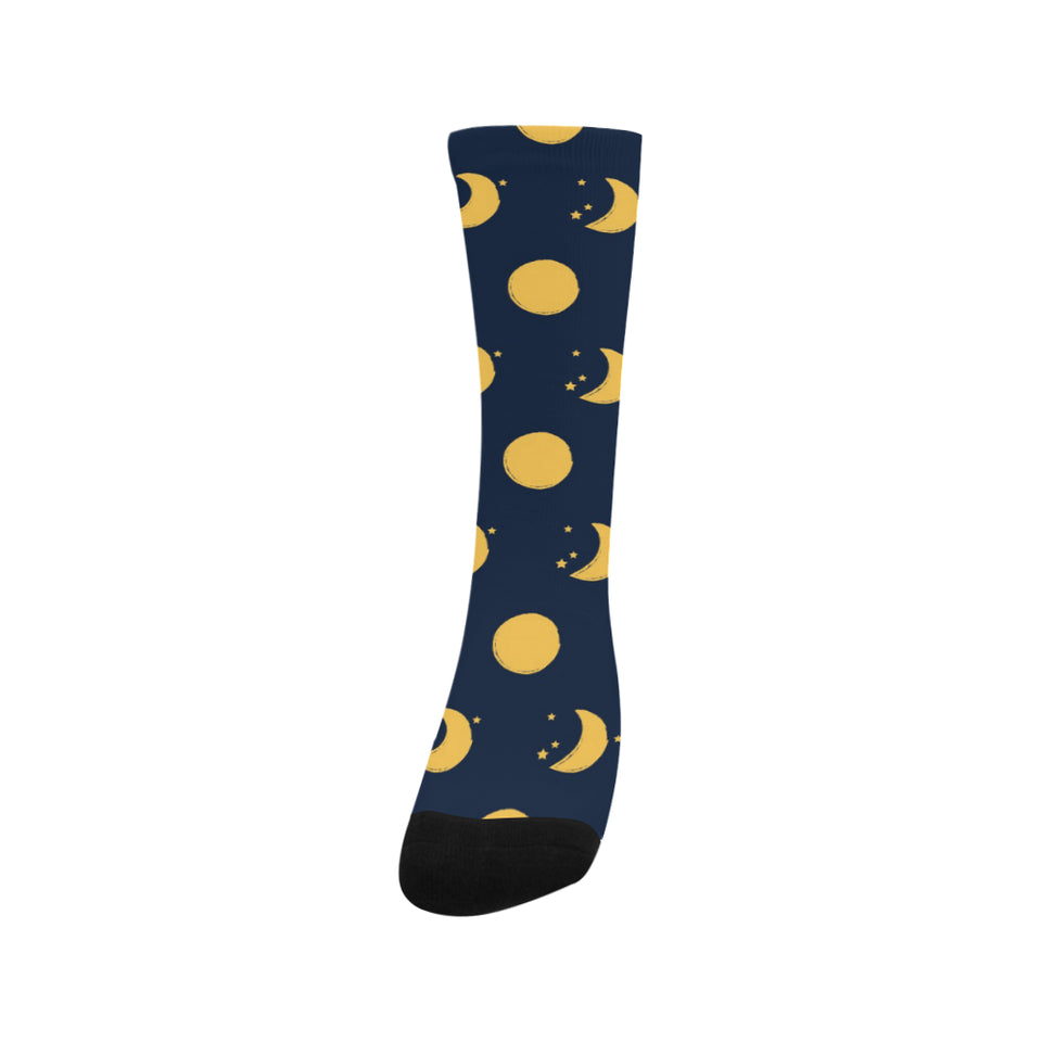 Moon star pattern Crew Socks