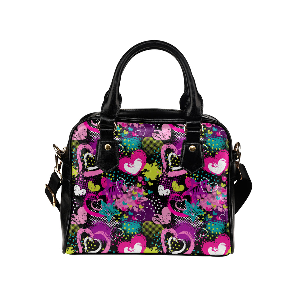 heart dot wave star creative design pattern Shoulder Handbag