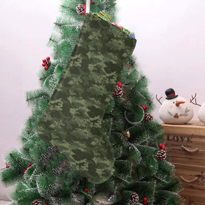 Digital Green camouflage pattern Christmas Stocking