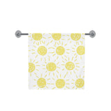 hand drawn sun pattern Bath Towel